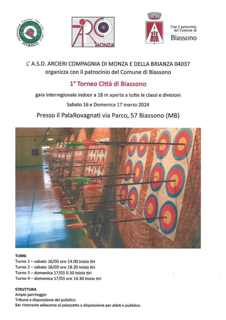 - PRIMO TORNEO CITTA' DI BIASSONO 18 M INDOOR